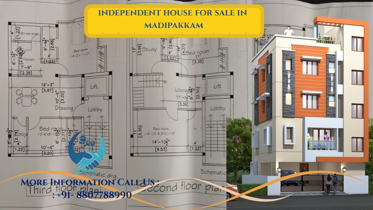 Madipakkam Prime 7BHK Luxury G+4 Residence House | 4000Sq | Private Lift | Income Potential ₹2.80Cr
