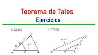 Teorema De Tales Ejercicios