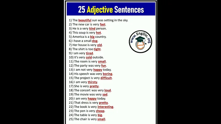 Adjective sentences in english #shorts #short video - DayDayNews