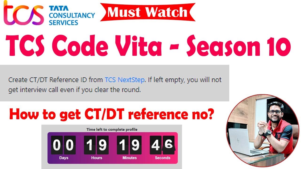 TCS Code Vita Season 10 How To Get CT DT Reference ID YouTube TCS Code Vita Season 10 How To Get CT DT Reference ID YouTube