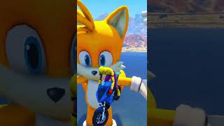 HOMEM ARANHA desafio de SALTO do SONIC, TAILLS e SHADOW! #shorts