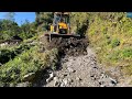 Repairing Extreme Landslide Damaged Hilly Road with Jcb Backhoe