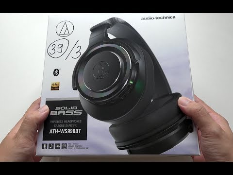 Audio-Technica ATH-WS990BT Solid Bass Wireless Headphones Unboxing