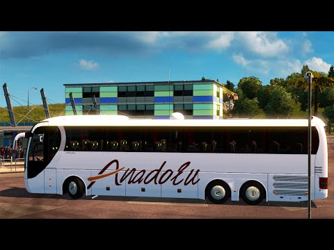 Euro Truck Simulator 2 MAN Lion's Coach Otobüsü (EAA Bus Map 1.7)