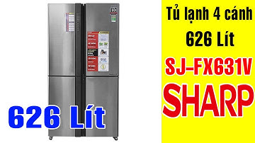 Tủ lạnh Sharp FX631V-SL 626 Lít 4 cánh nhập khẩu Thái Lan | Điện Máy Giang Nga