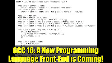 GCC 16: A New Programming Language Front-End is Coming!