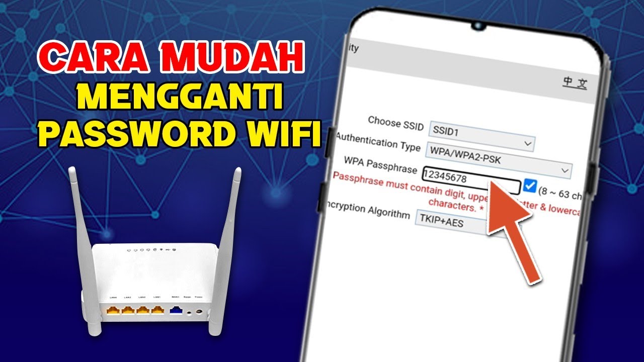 CARA MENGGANTI PASSWORD WIFI PAKE HP | Wifi iconnet - YouTube