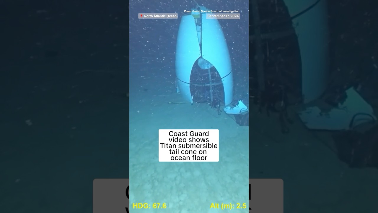 WATCH: New video shows Titan submersible tail cone on ocean floor WATCH: New video shows Titan submersible tail cone on ocean floor