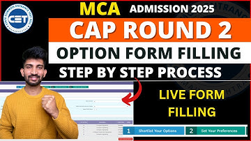 Mca Cap Round 2 Option Form Filling Process 2025 | Mca Cap 2 Option Form filling 2025