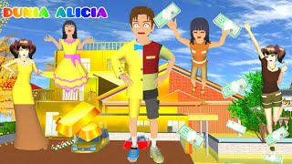 Yuta Kaya VS Yuta Miskin 24 Jam Hidup Di Rumah Emas Dan Kardus Banjir Uang Banjir Lumpur😱💸| Sakura