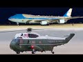 President Trump, Air Force One Landing and Boarding the Marine One Helicopter