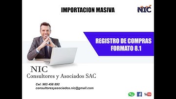 IMPORTACION MASIVA - CARGA DEL REGISTRO DE COMPRAS