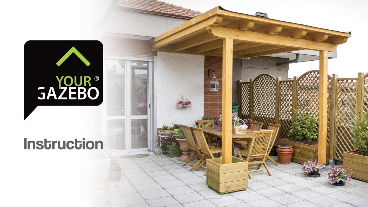 Flat roof gazebo diy gazebo yourgazebo.com youtube