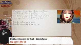 🥁 That Don't Impress Me Much - Shania Twain Drums Backing Track with chords and lyrics