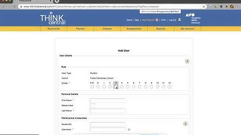 Adding Students in Think Central