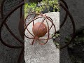Rusty Metal Sphere Outdoor Garden Decor - Give a Touch of #Zen #Art #rusty #metal #garden #decor