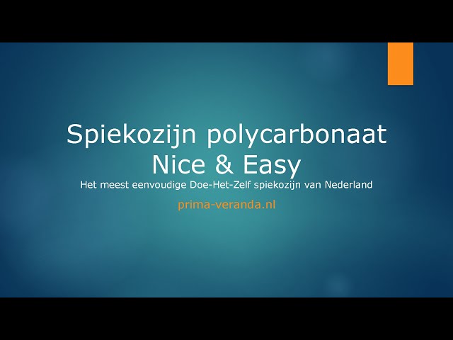 Opmeetinstructie Spiekozijn polycarbonaat Nice & Easy