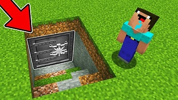 Minecraft - NOOB vs PRO : NOOB FOUND THIS SECRET BUNKER in Minecraft! Challenge 100% trolling