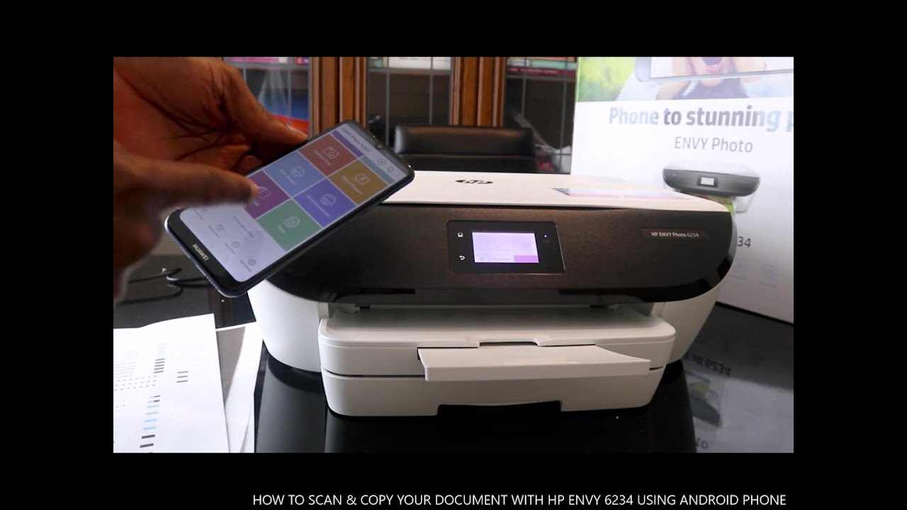 HOW TO SCAN & COPY YOUR DOCUMENT WITH HP ENVY 6234 USING ANDROID PHONE -  YouTube