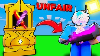 THE LUCKYBLOCK SMELTER IS UNFAIR.. (Roblox BedWars)
