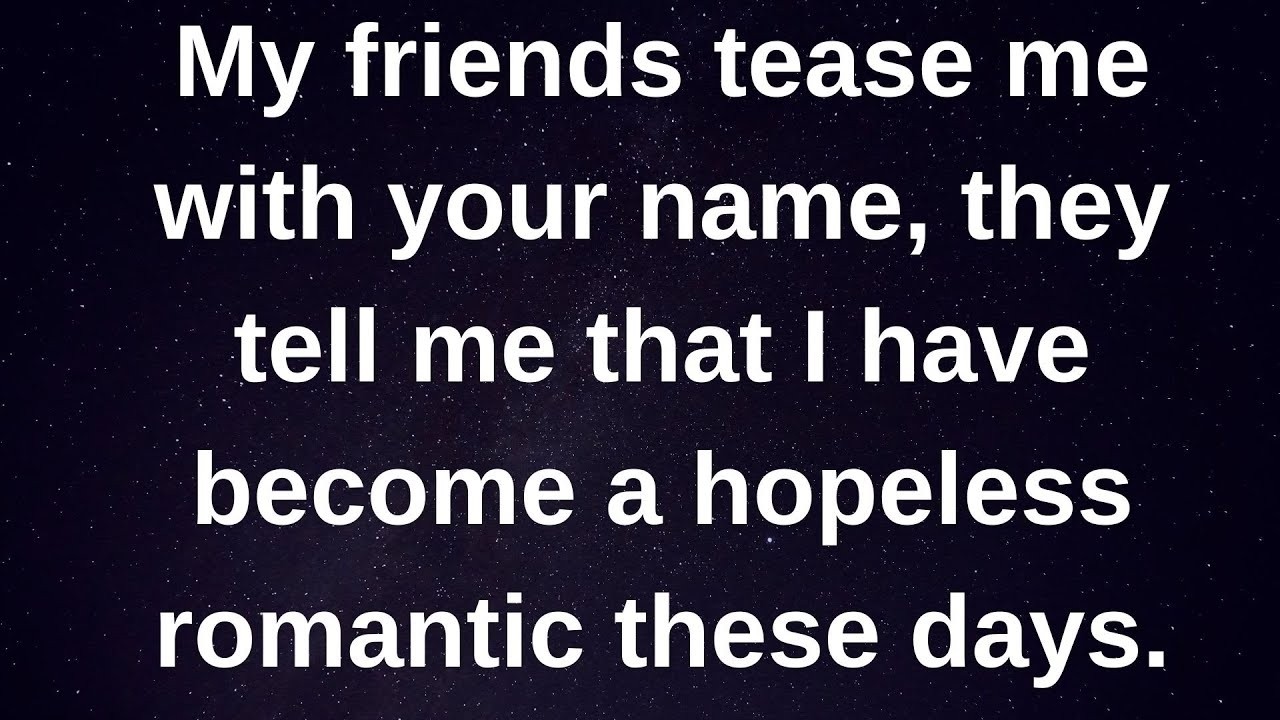 Мои друзья дразнят меня твоим именем, они говорят... текущие мысли и чувства, переданные через ка...