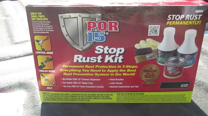 Por 15 rust treatment on the Ford F350 doors