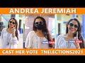 Andrea jeremiah cast her vote  tnelections2021  tamilsaga