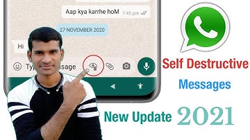 WhatsApp Self Destructive Message Update 2021 | WhatsApp Expiring Messages Update | Technical Afsar