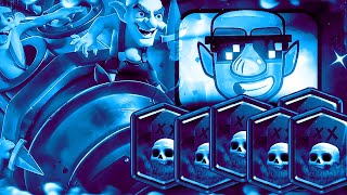GOBLIN DRILL AND GRAVEYARD FOR DAGGER TOWER IS POISEN DECK   CLASH ROYALE