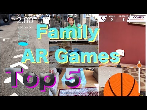 Top 5 iOS 11 Augmented Reality Family Games iOS 11, AR Dragon , AR Basketball,Mammoth mini golf, etc