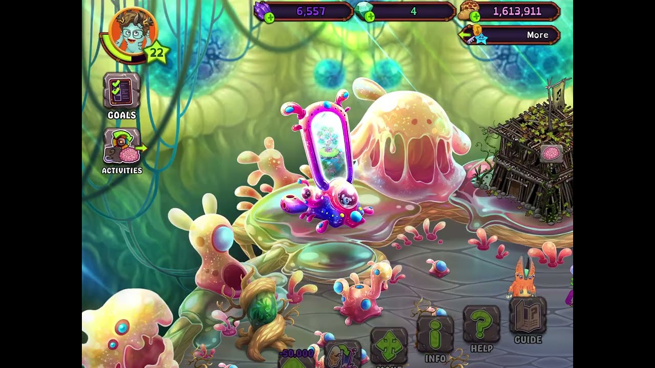 Collecting coins in my singing monsters 