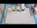 #1005 Gorgeous 'Sea Glass' Cells In This Flip And Drag Acrylic Sandwich Pour