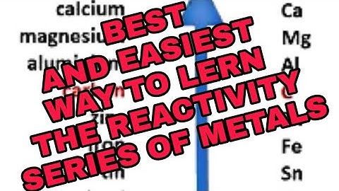 EASIEST WAY TO LEARN THE REACTIVITY SERIES OF METALS must watch (for my class 10 friends )