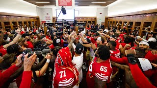 Go Inside the 49ers Locker Room Following Week 1 Win vs. Jets