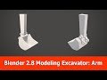 Blender 2.8 Modeling Tutorial : Excavator Arm for 3D Printing