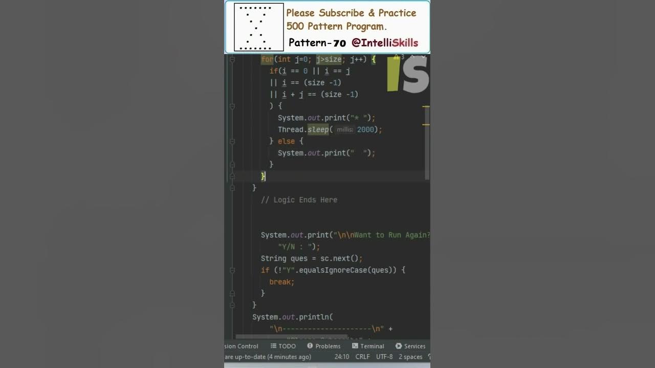 Java Hourglass Pattern | Java Pattern Programs #shorts #java #coding # ...