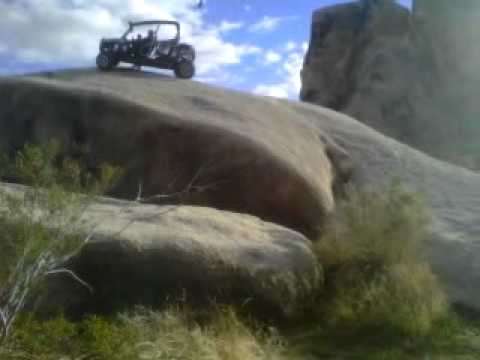 Polaris RZR 4 rock crawling at Red Cloud CA