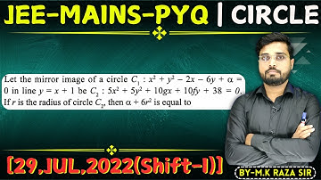 Let the mirror image of a circle C_{1} / (x ^ 2) + y ^ 2 - 2x - 6y + alpha = 0 in || Let