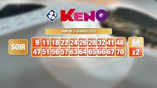 Tirage du soir Keno® du 03 février 2024 - Résultat officiel - FDJ