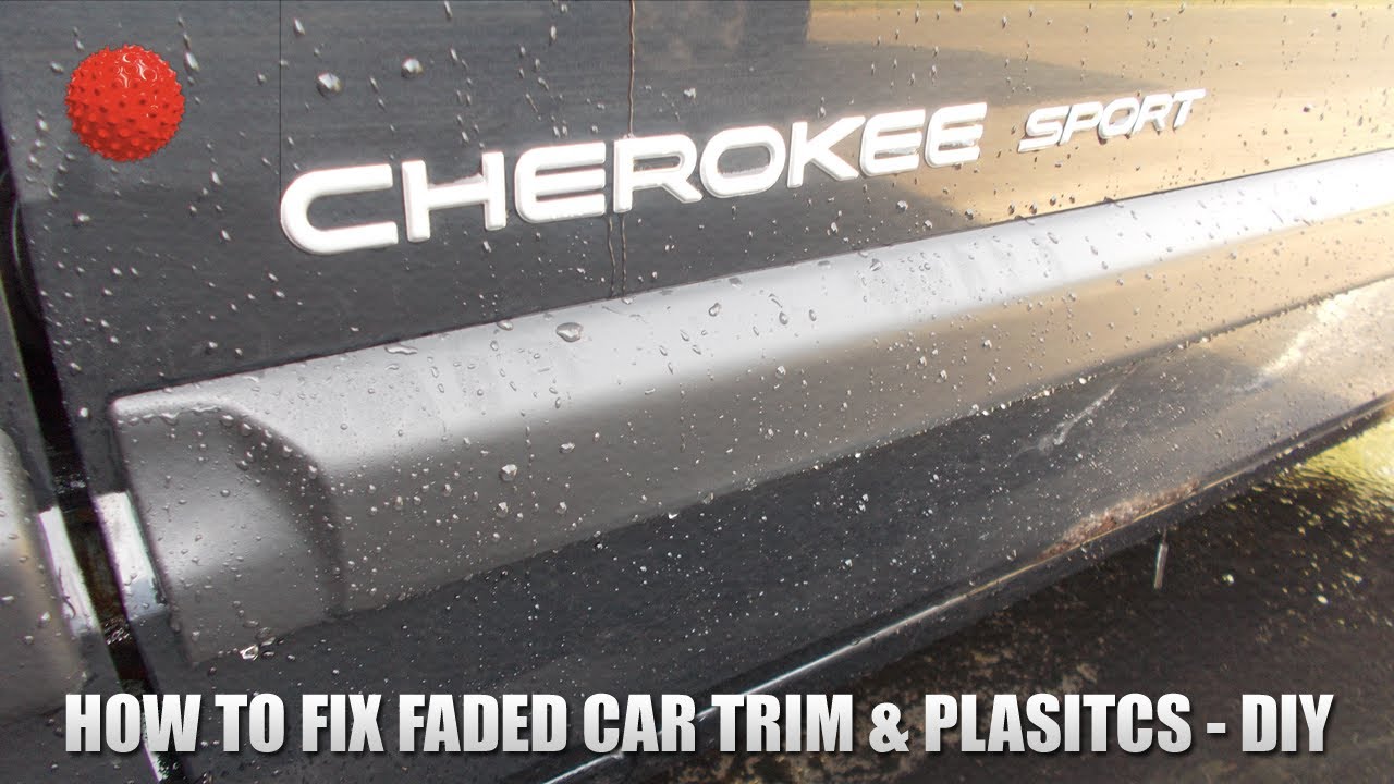 How do you clean a car's rubber trim?