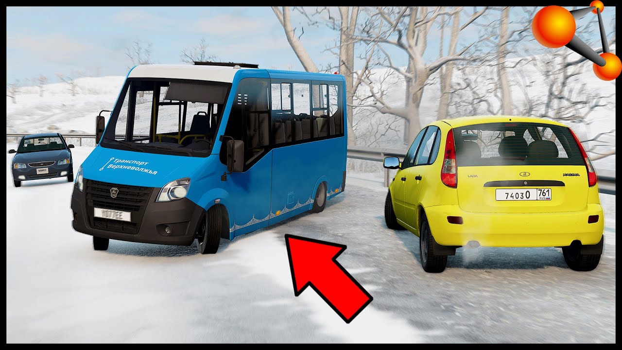 ДРИФТ На МАРШРУТКЕ ЗИМОЙ! Пассажиры В ШОКЕ! - BeamNg Drive - YouTube