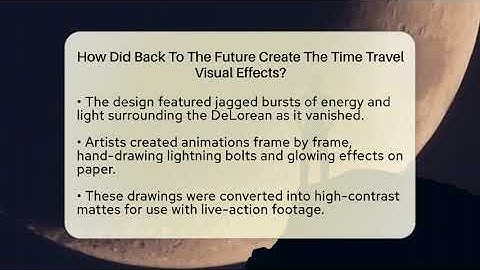 How Did Back To The Future Create The Time Travel Visual Effects? - The SciFi Reel