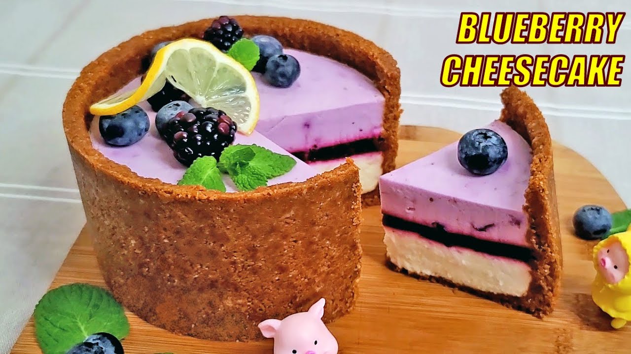 Лучший рецепт черничного чизкейка ASMR [Subtitles] HNC Kitchen