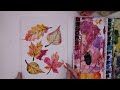 Painting Watercolor Fall Leaves using the Wet in Wet Technique | #PaintingForBeginners