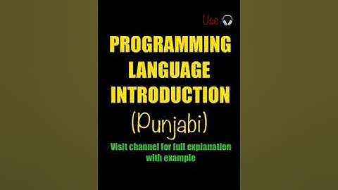What is programming language ?brief intro (Punjabi)  #shorts #programming #coderjot
