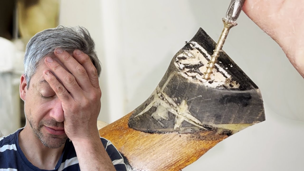 Самый ужасный ремонт головки грифа, который я когда-либо видел...