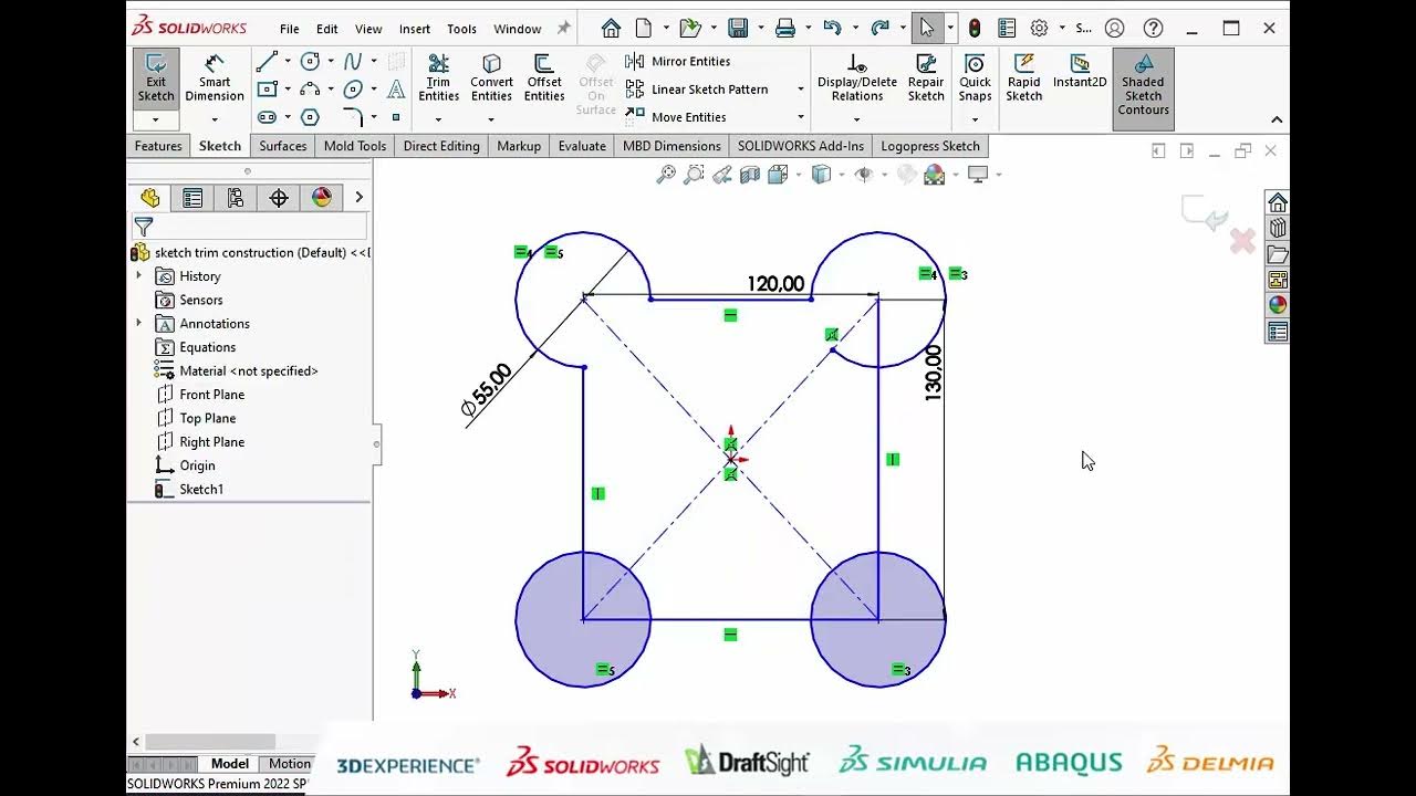 USING THE POWER TRIM FEATURE TUTORIAL SOLIDWORKS YouTube