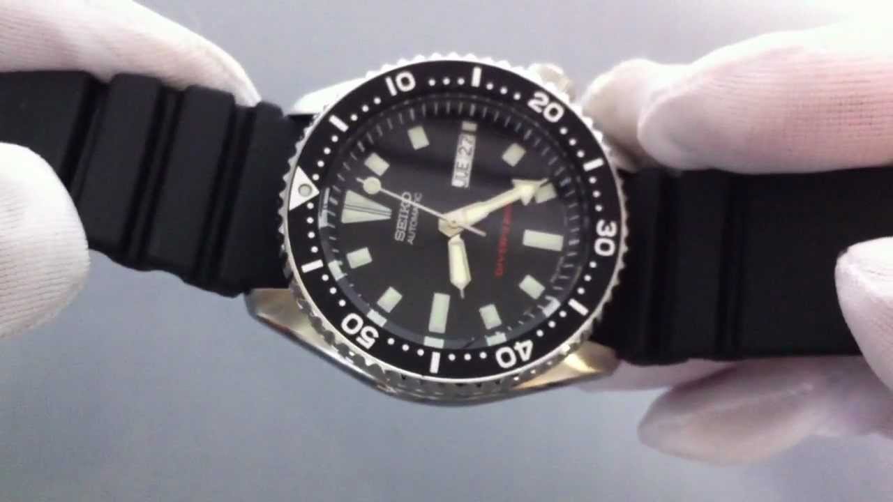 Men's Black Seiko Automatic Diver's Watch SKX173 - YouTube