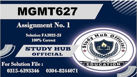MGMT627 Assignment 1 FA2022 mgmt627 #mgmt627 #mgmt627assignment1