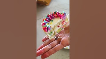 Thumbnail of How I make sprinkle cakes #SHORTS
